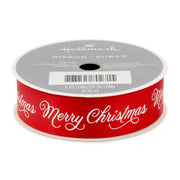 Hallmark Merry Christmas Red Satin Ribbon, 18'