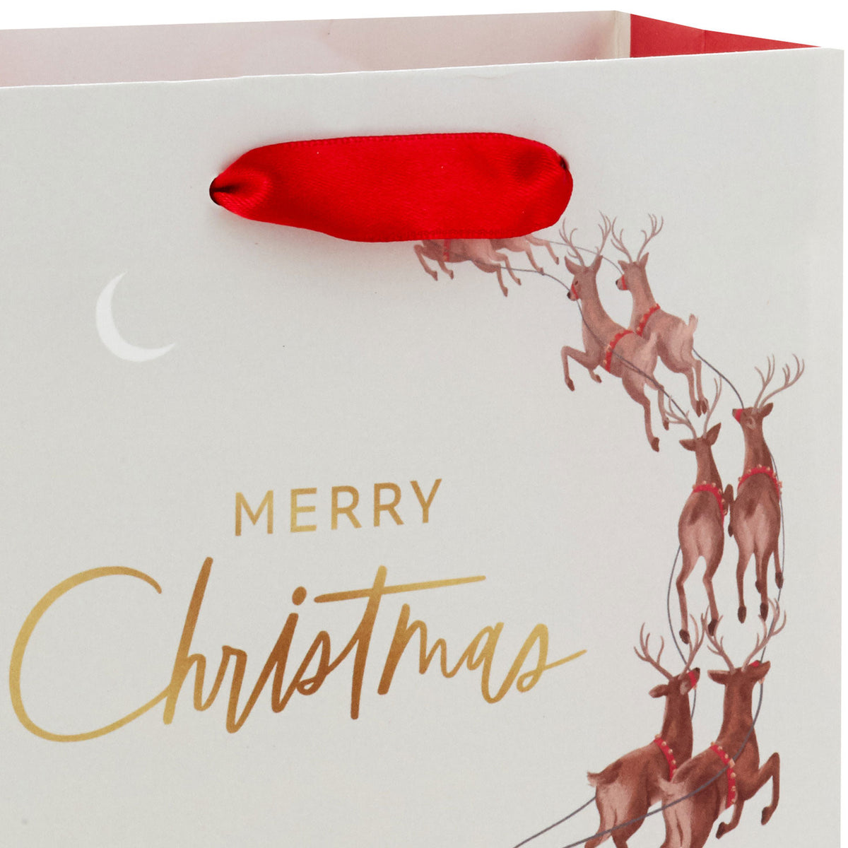Hallmark 6.5" Santa in Sleigh Small Christmas Gift Bag