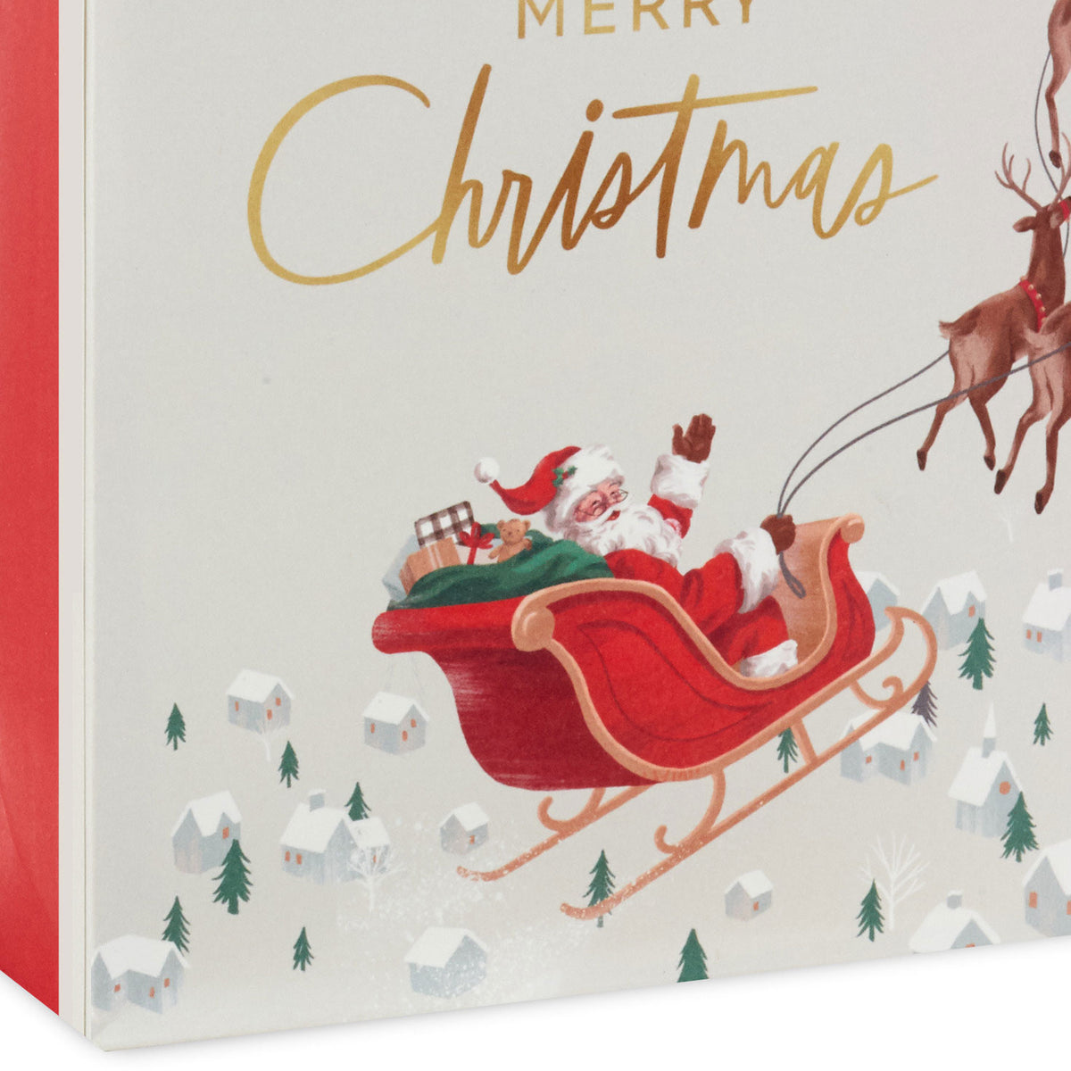 Hallmark 6.5" Santa in Sleigh Small Christmas Gift Bag