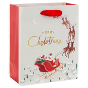 Hallmark 6.5" Santa in Sleigh Small Christmas Gift Bag