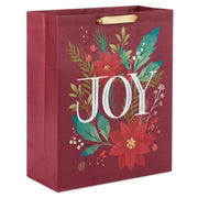 Hallmark 15.5" Joy on Poinsettias Extra-Large Christmas Gift Bag