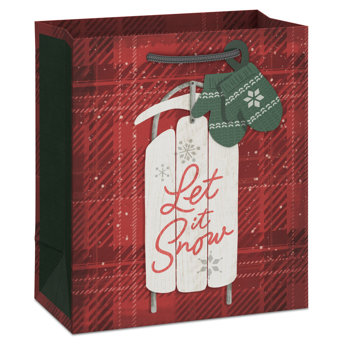 Hallmark 6.5'' Rustic Sled Small Christmas Gift Bag
