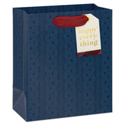 Hallmark 6.5'' Blue Cable Knit Small Christmas Gift Bag