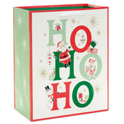 Hallmark 9.6'' Vintage Santa Ho Ho Ho Medium Christmas Gift Bag