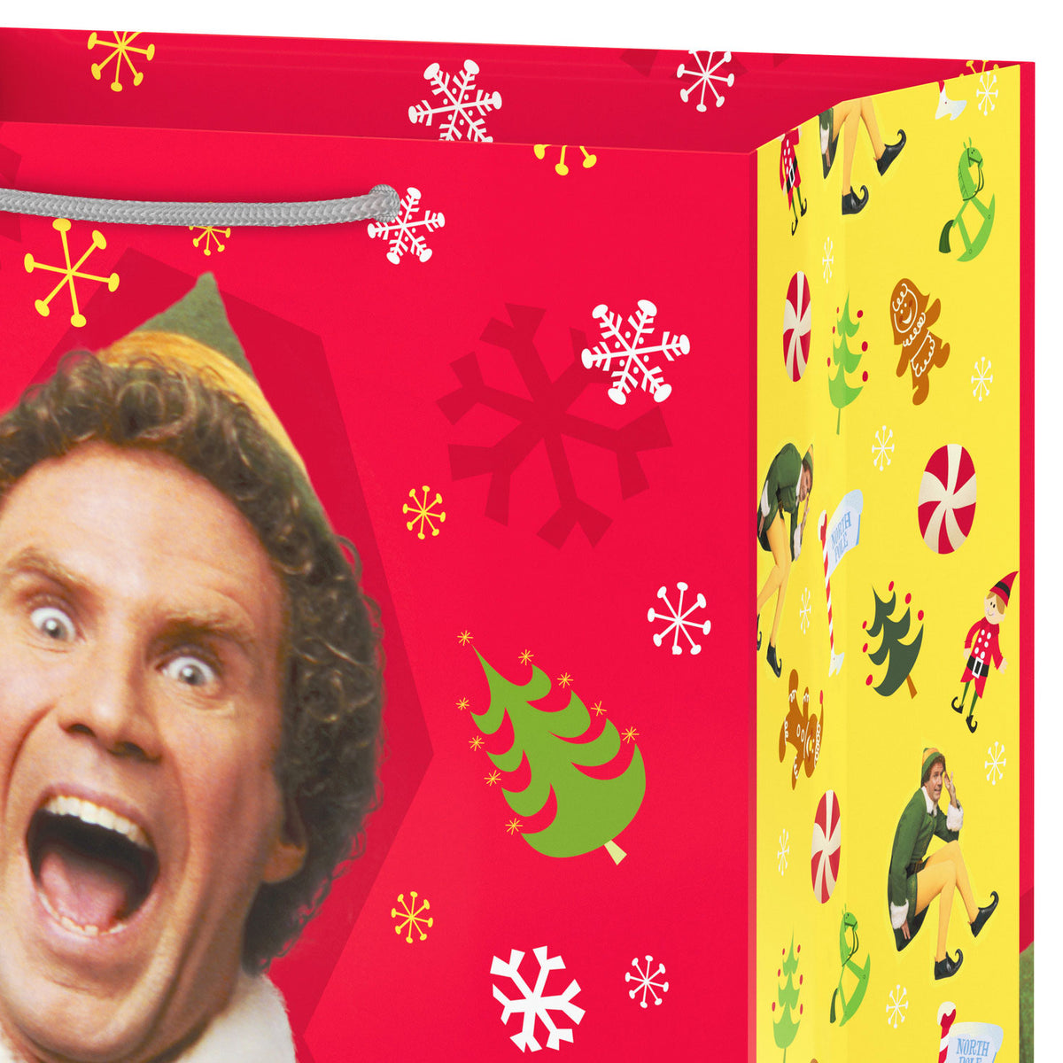 Hallmark 13'' Elf Buddy on Red Large Christmas Gift Bag