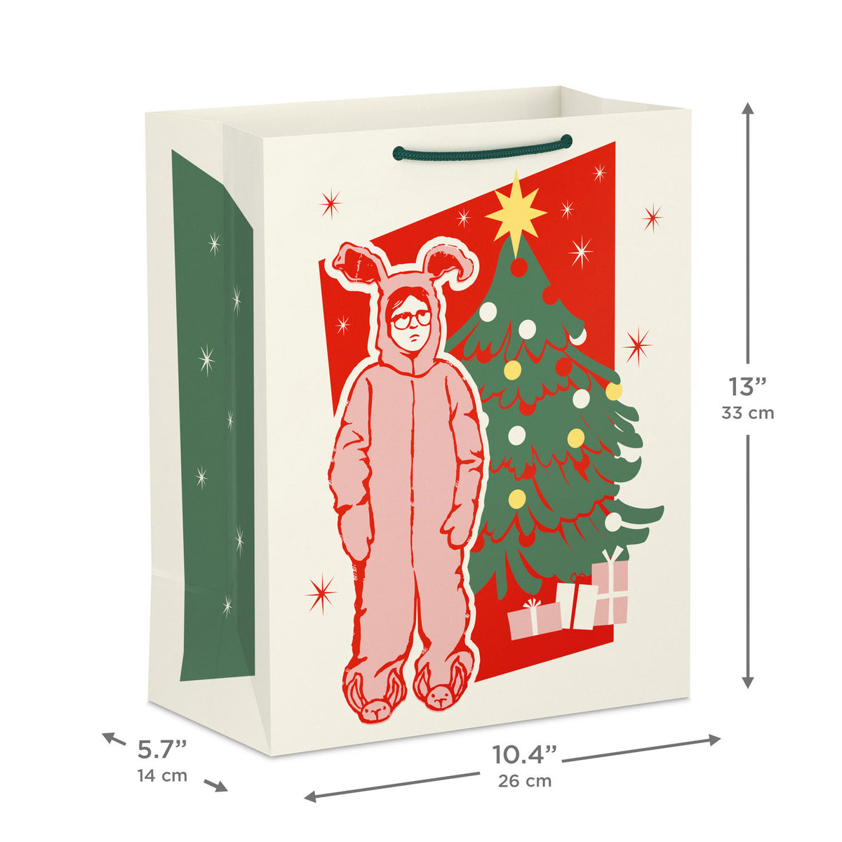 Hallmark 13'' A Christmas Story™ Ralphie Bunny Suit Large Christmas Gift Bag