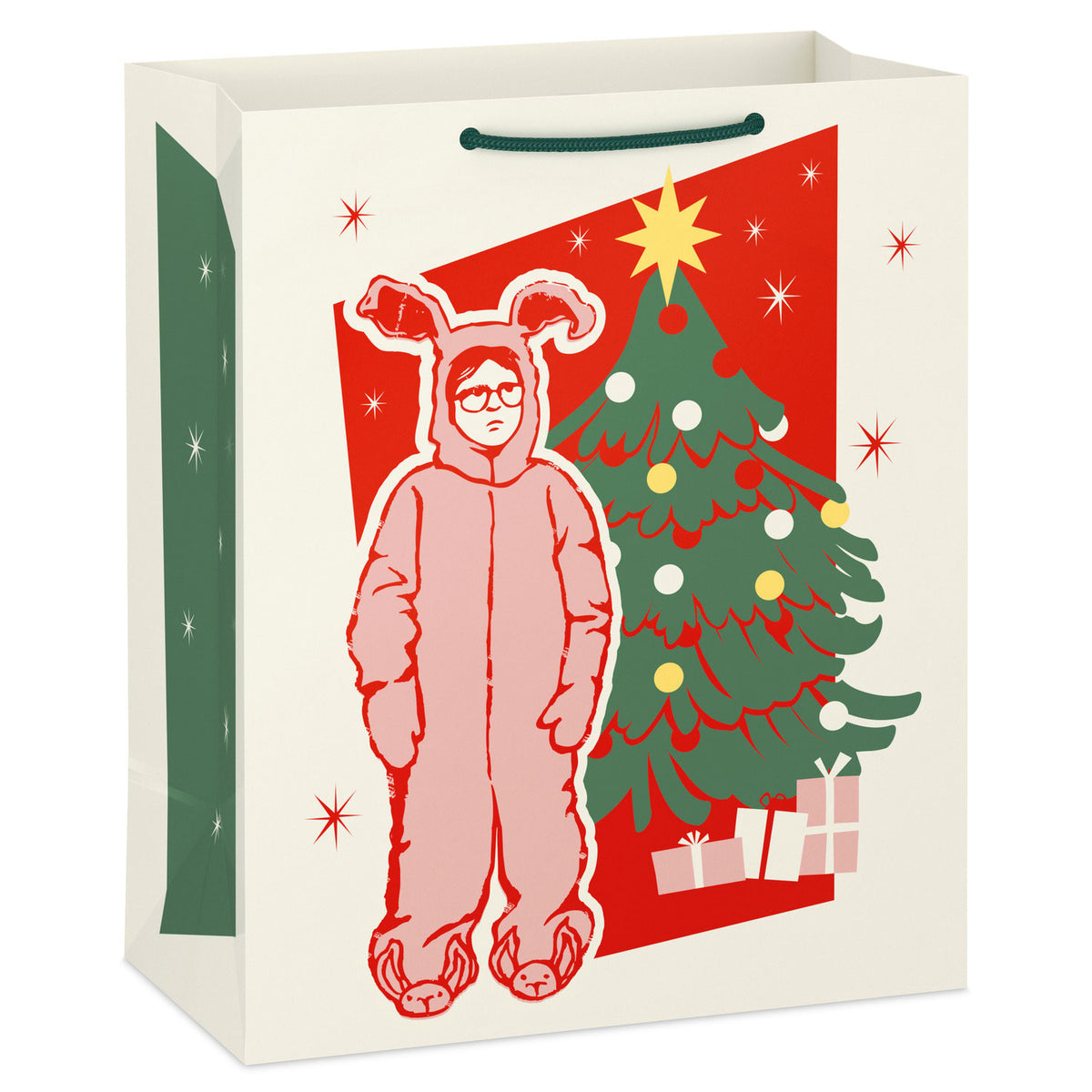 Hallmark 13'' A Christmas Story™ Ralphie Bunny Suit Large Christmas Gift Bag