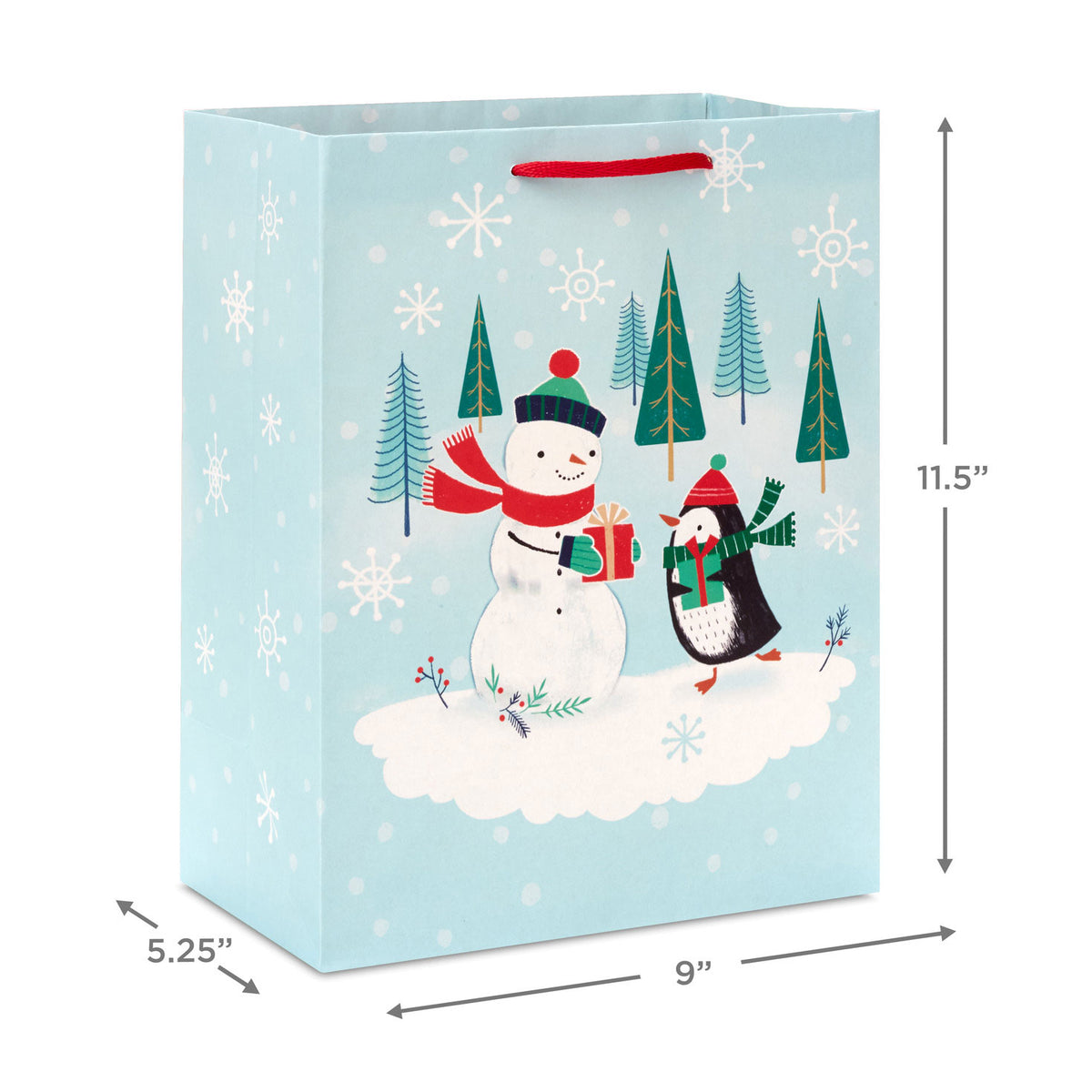 Hallmark 11.5'' North Pole Pals 4-Pack Assortment Christmas Gift Bag Bundle