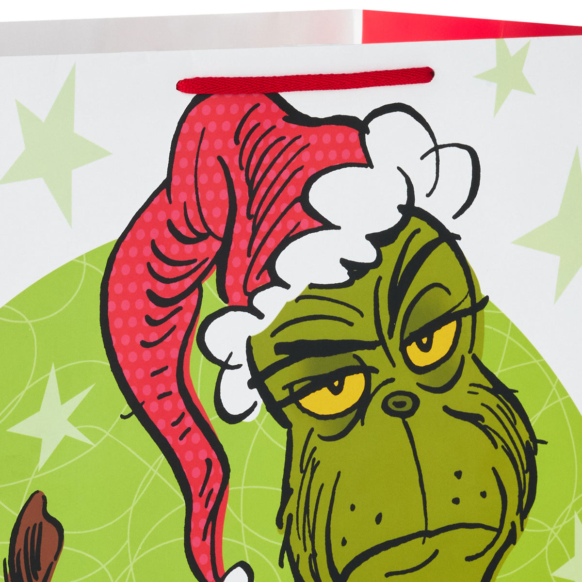 Hallmark 15'' Dr. Seuss's How the Grinch Stole Christmas!™ Grimacing Grinch Extra-Deep Christmas Gift Bag