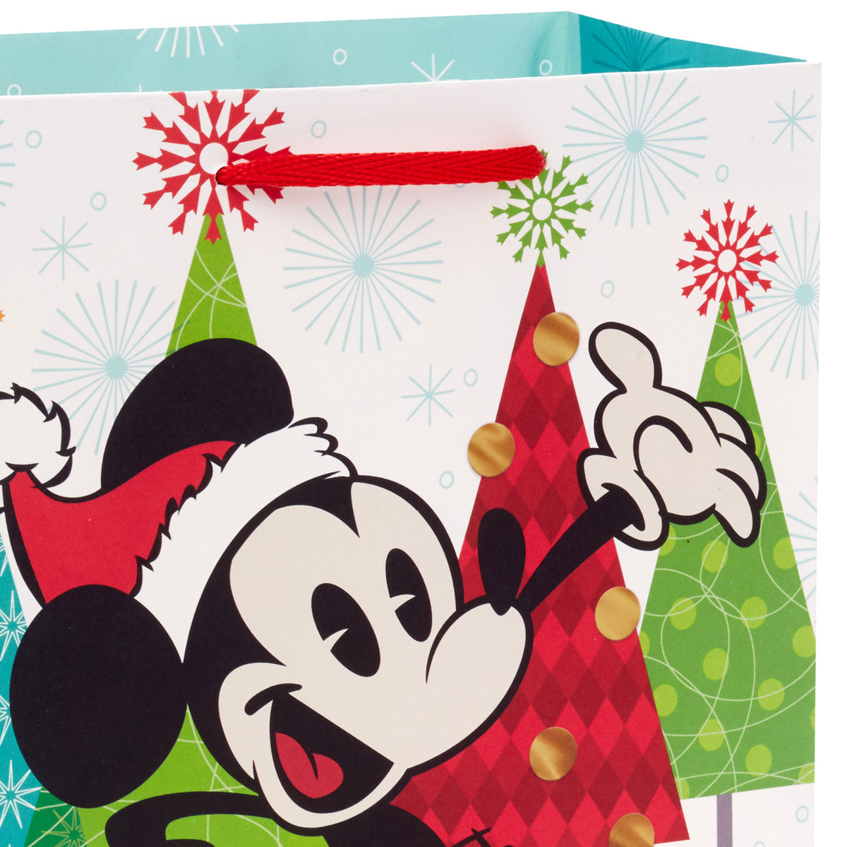 Hallmark 9.6'' Disney Vintage Mickey Mouse Medium Christmas Gift Bag