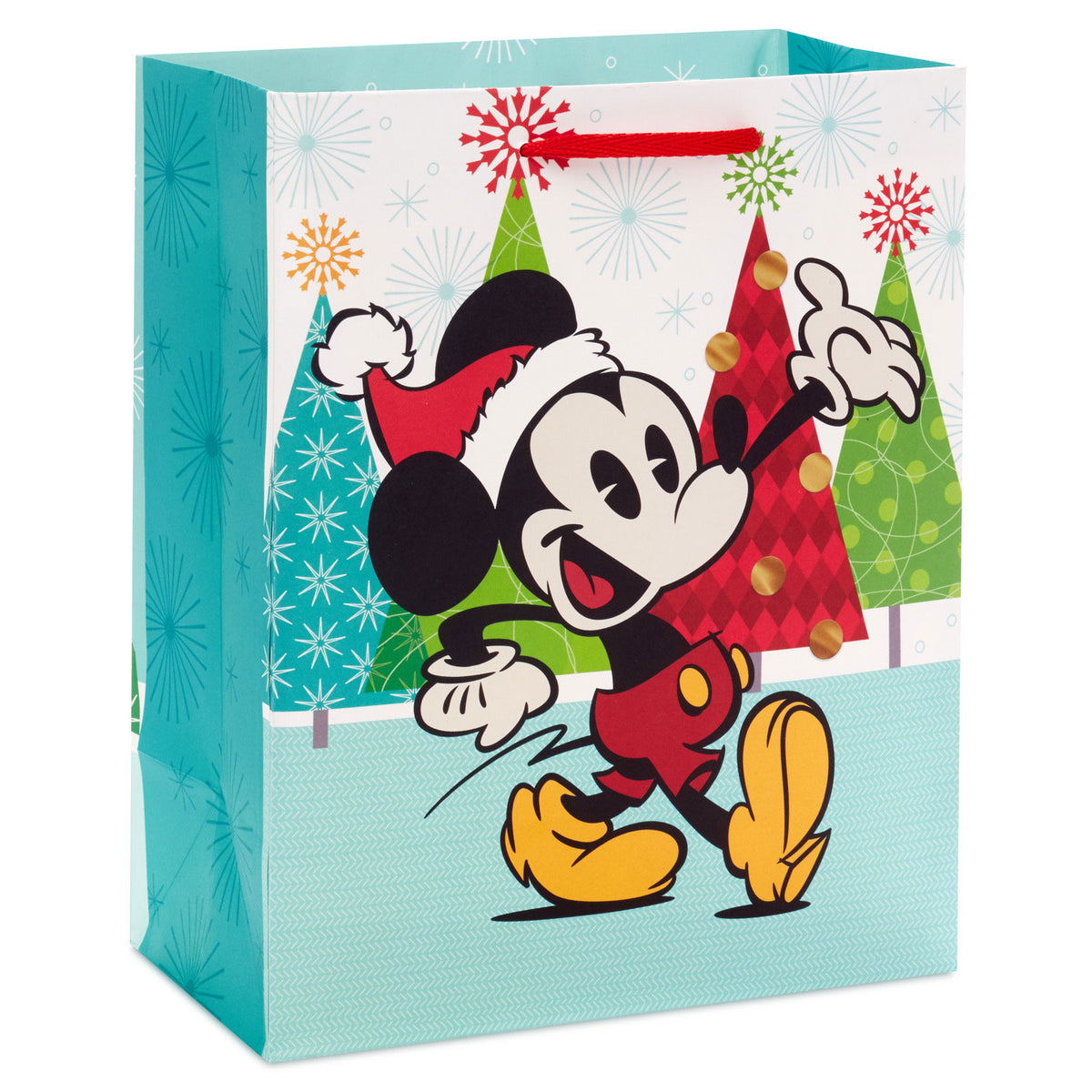Hallmark 9.6'' Disney Vintage Mickey Mouse Medium Christmas Gift Bag