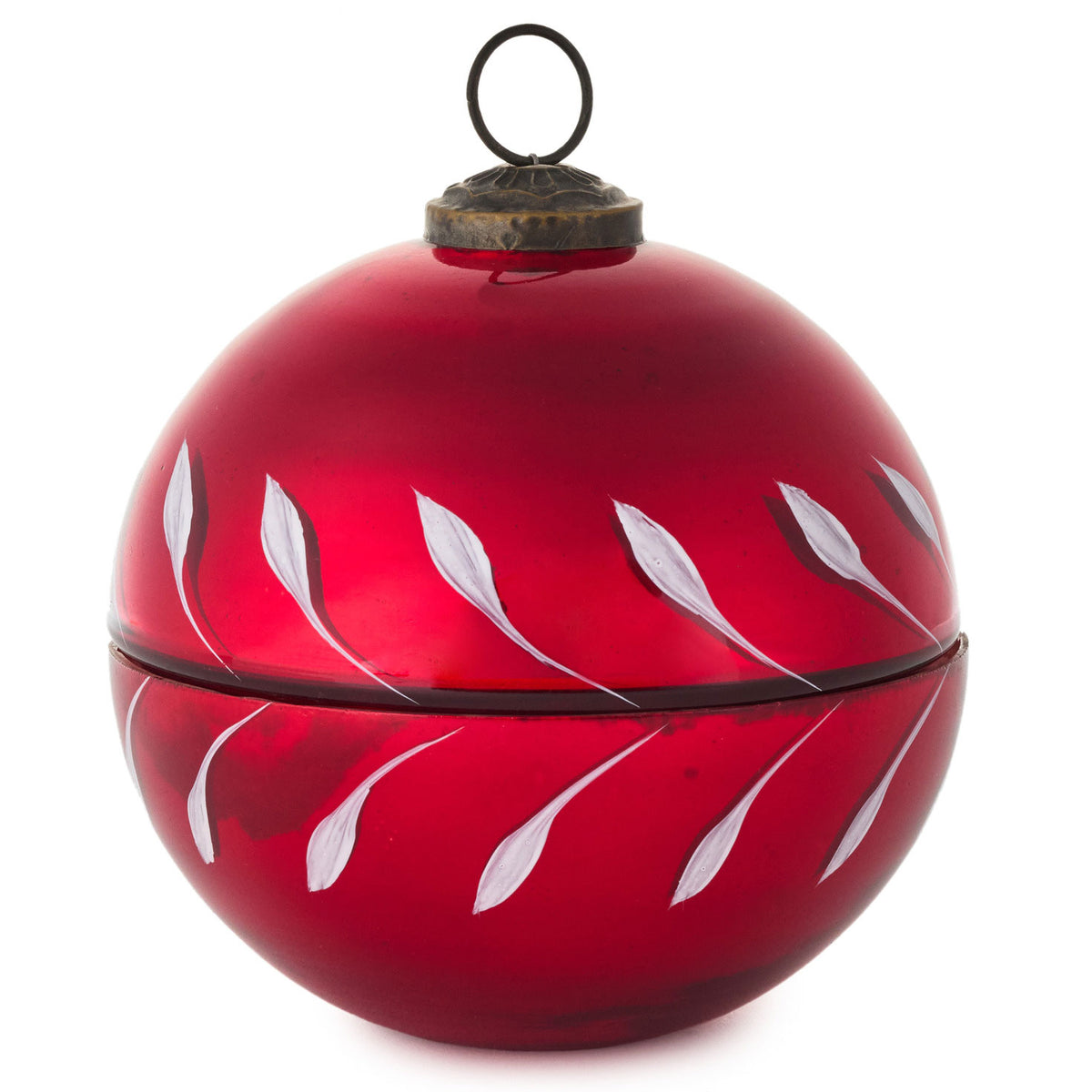 Hallmark Red Glass Ball Ornament Pine-Scented Candle, 4''