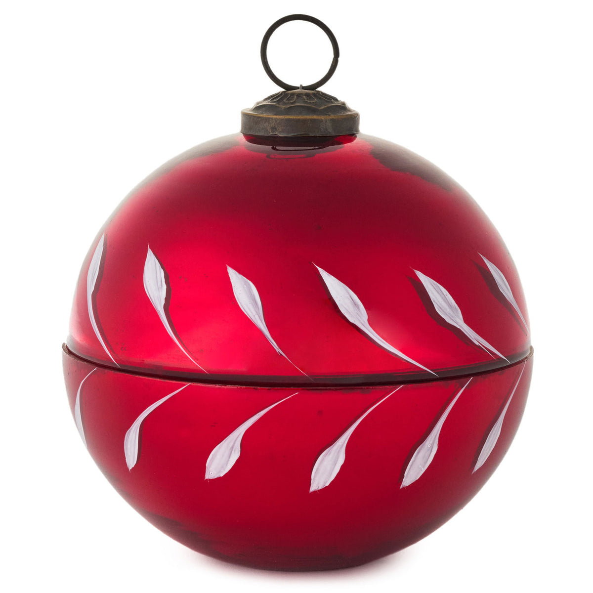 Hallmark Red Glass Ball Ornament Pine-Scented Candle, 4''