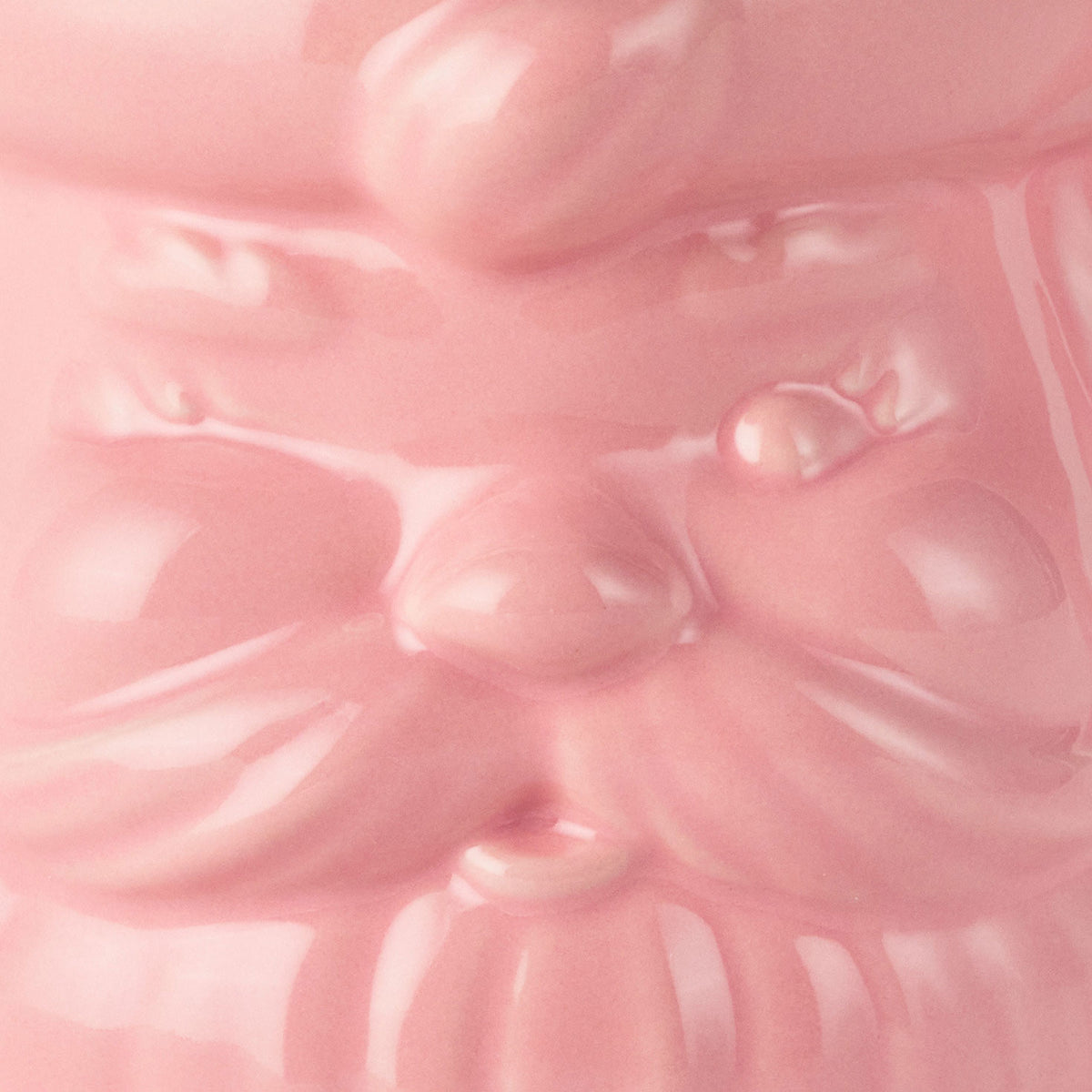Hallmark Coral Pink Sculpted Santa Mug, 8 oz.
