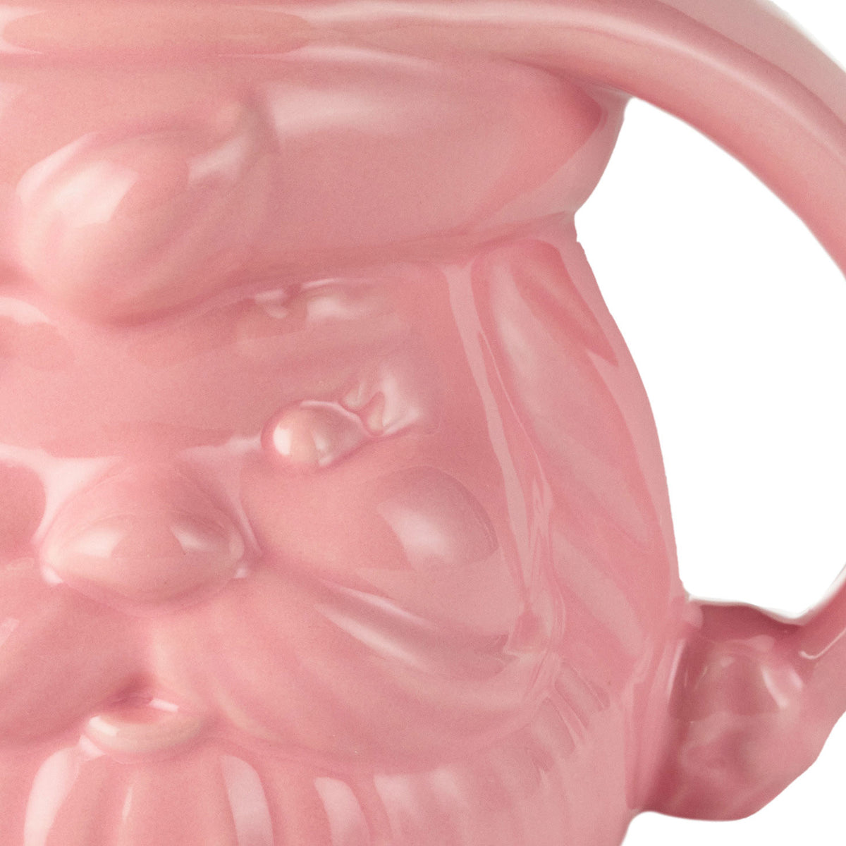 Hallmark Coral Pink Sculpted Santa Mug, 8 oz.