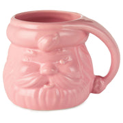 Hallmark Coral Pink Sculpted Santa Mug, 8 oz.