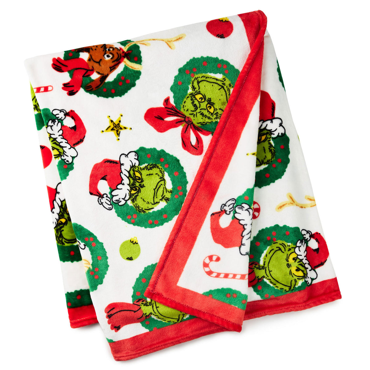 Hallmark Dr. Seuss's How the Grinch Stole Christmas!™ Characters Throw Blanket, 50x60