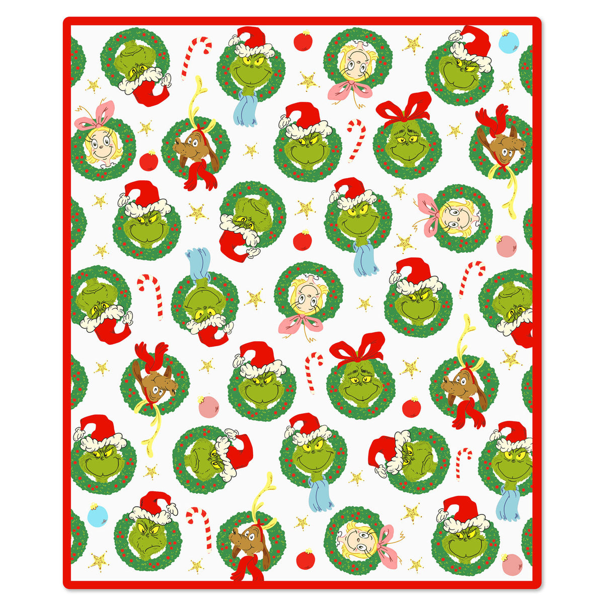 Hallmark Dr. Seuss's How the Grinch Stole Christmas!™ Characters Throw Blanket, 50x60