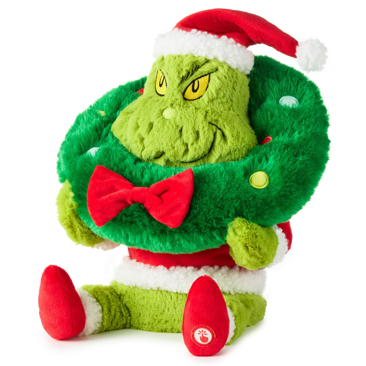 Hallmark Dr. Seuss's How the Grinch Stole Christmas!™ Grinch Stuck On Christmas Plush With Light, Sound and Motion, 11.5''