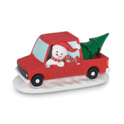 Hallmark Magic Snowman Village Red Truck Tabletop Decoration, 3''