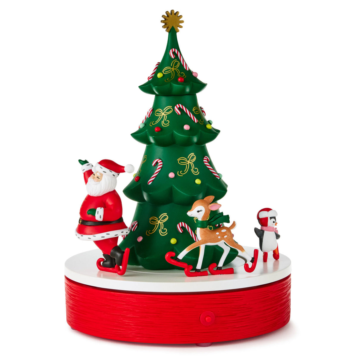 Hallmark Skating Around the Tree Musical Tabletop Decoration With Motion, 9''