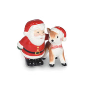 Hallmark Santa and Reindeer Salt and Pepper Shakers, Set of 2