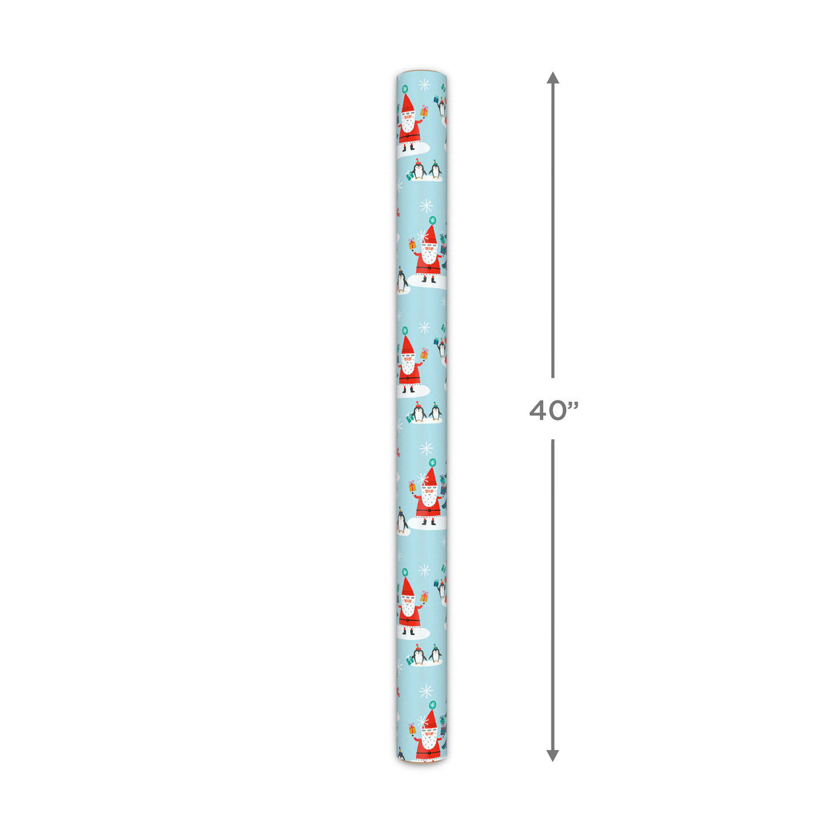 Hallmark Santa and Penguin Friends Jumbo Christmas Wrapping Paper, 90 sq. ft.
