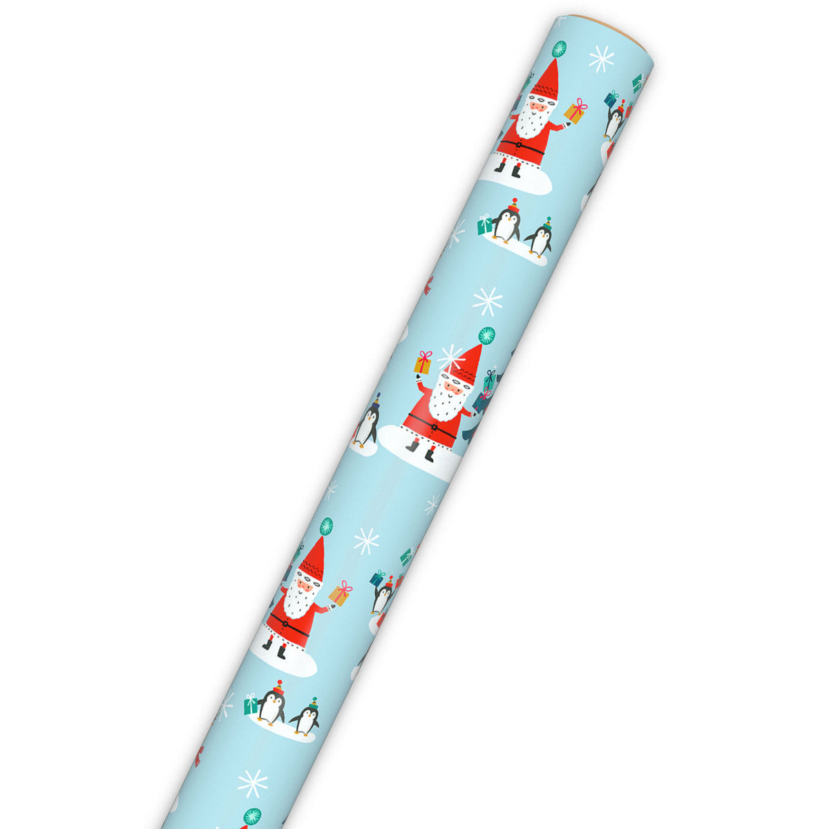 Hallmark Santa and Penguin Friends Jumbo Christmas Wrapping Paper, 90 sq. ft.