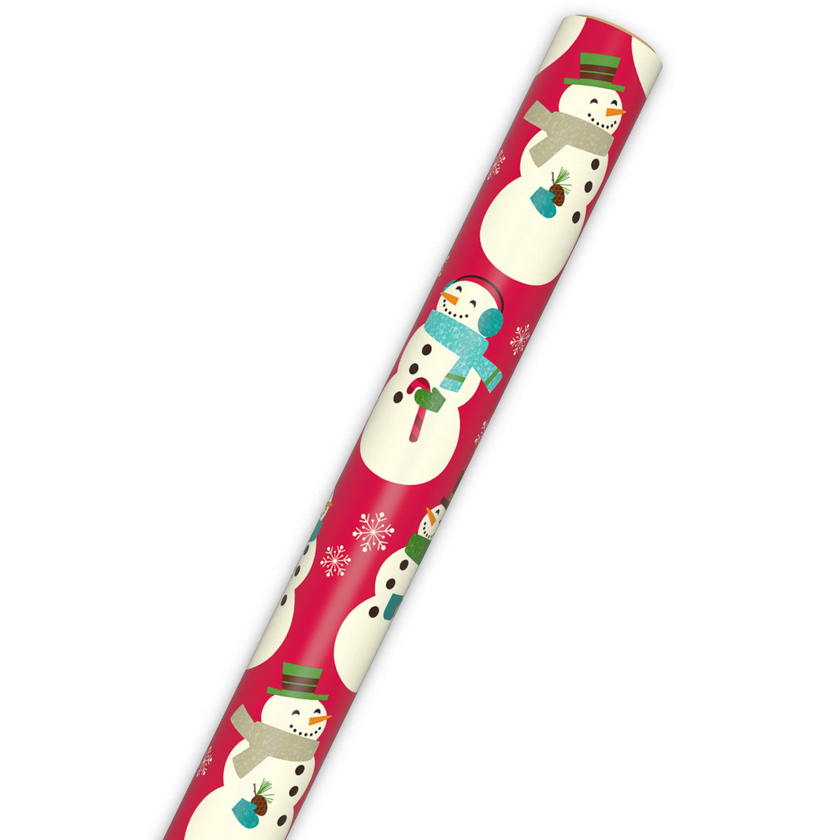 Hallmark Snowmen on Red Jumbo Christmas Wrapping Paper, 90 sq. ft.