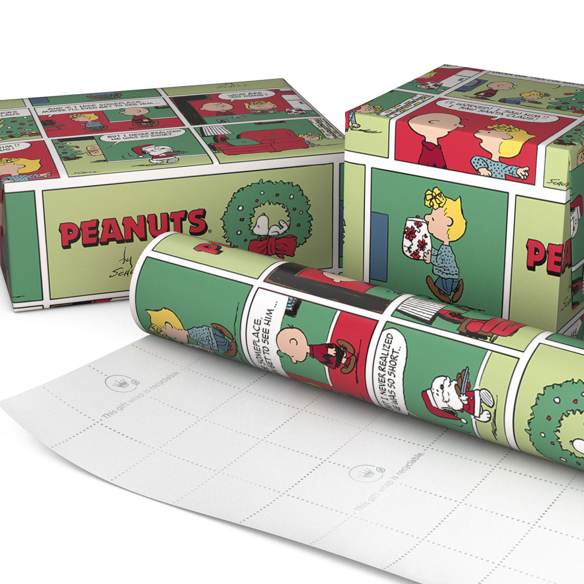 Hallmark Peanuts® Classic Comics Jumbo Christmas Wrapping Paper Roll, 70 sq. ft.