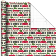 Hallmark Red Car with Snowflakes Jumbo Christmas Wrapping Paper Roll, 90 sq. ft.