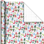 Hallmark Star Wars: The Mandalorian™ Grogu™ Joy on White Jumbo Christmas Wrapping Paper Roll, 70 sq. ft.