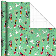 Hallmark Disney Tim Burton's The Nightmare Before Christmas Sally, Jack and Zero on Mint Green Jumbo Christmas Wrapping Paper Roll, 70 sq. ft.