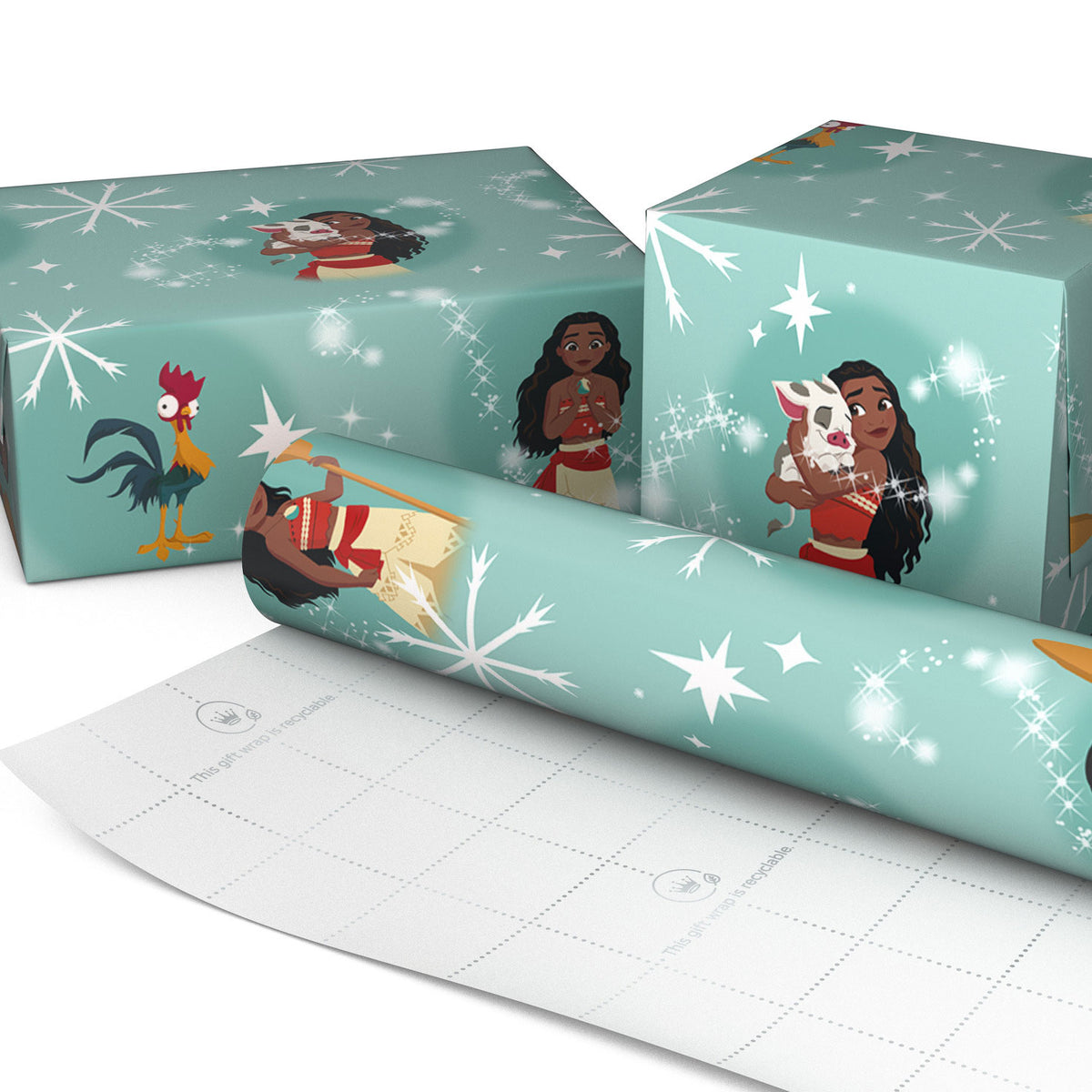 Hallmark Disney Moana Jumbo Christmas Wrapping Paper Roll, 70 sq. ft.