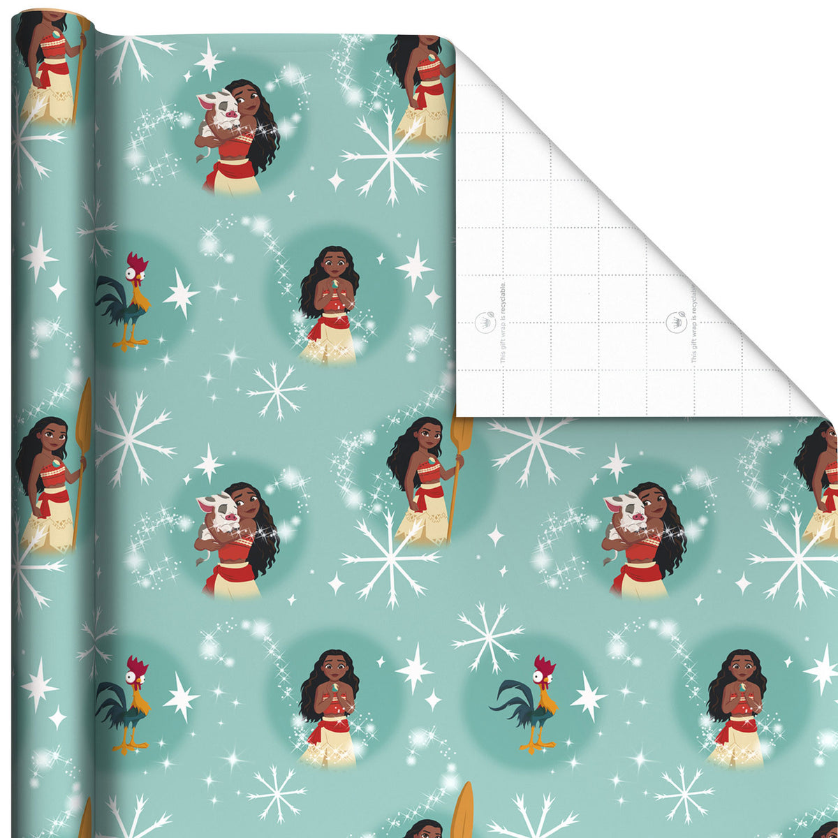 Hallmark Disney Moana Jumbo Christmas Wrapping Paper Roll, 70 sq. ft.