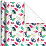 Hallmark Disney Stitch and Lights Christmas Wrapping Paper Roll, 35 sq. ft.