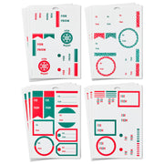 Hallmark Red and Green Patterns Christmas Gift Tag Stickers, Pack of 96