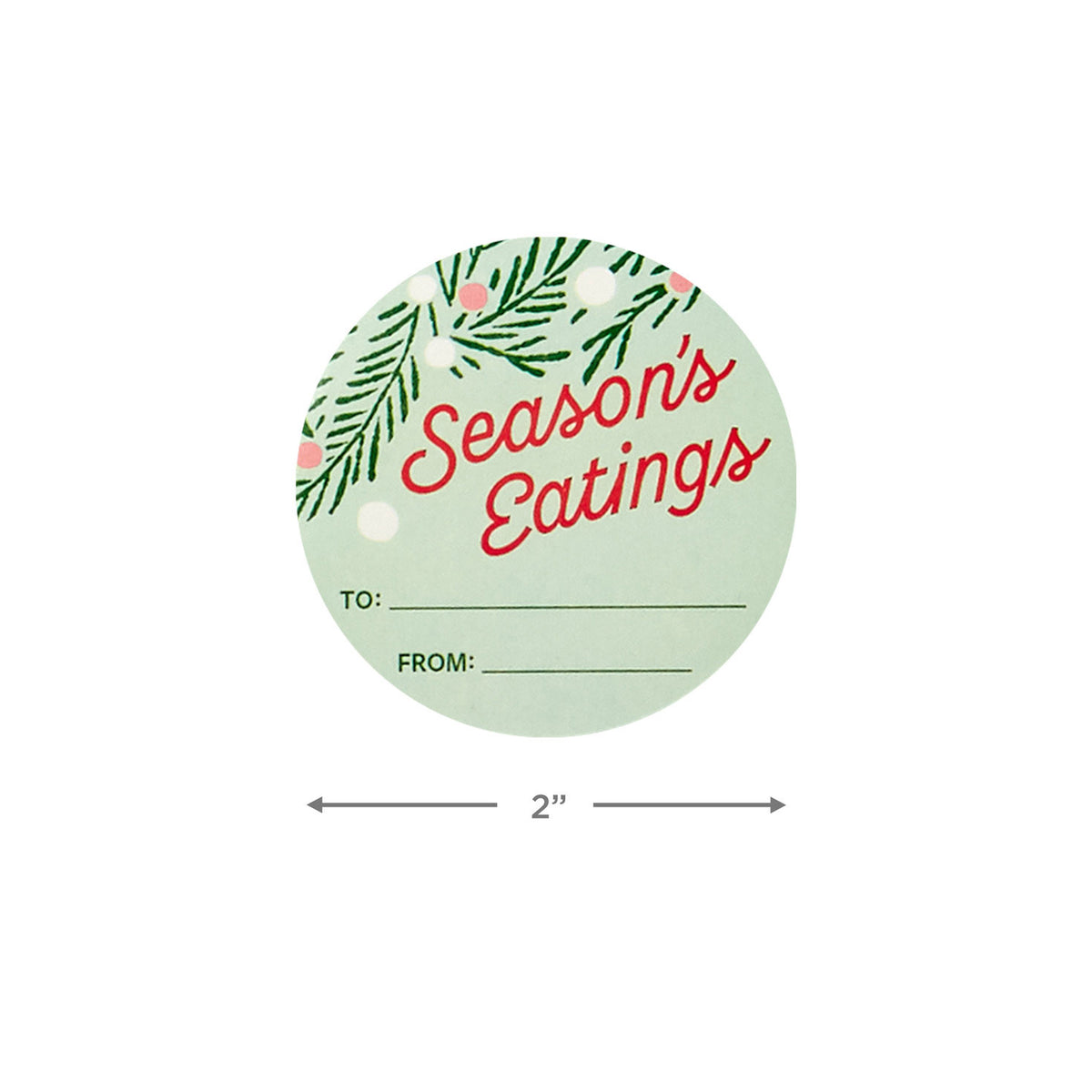 Hallmark Made With Love Christmas Gift Tag Stickers, Roll of 27