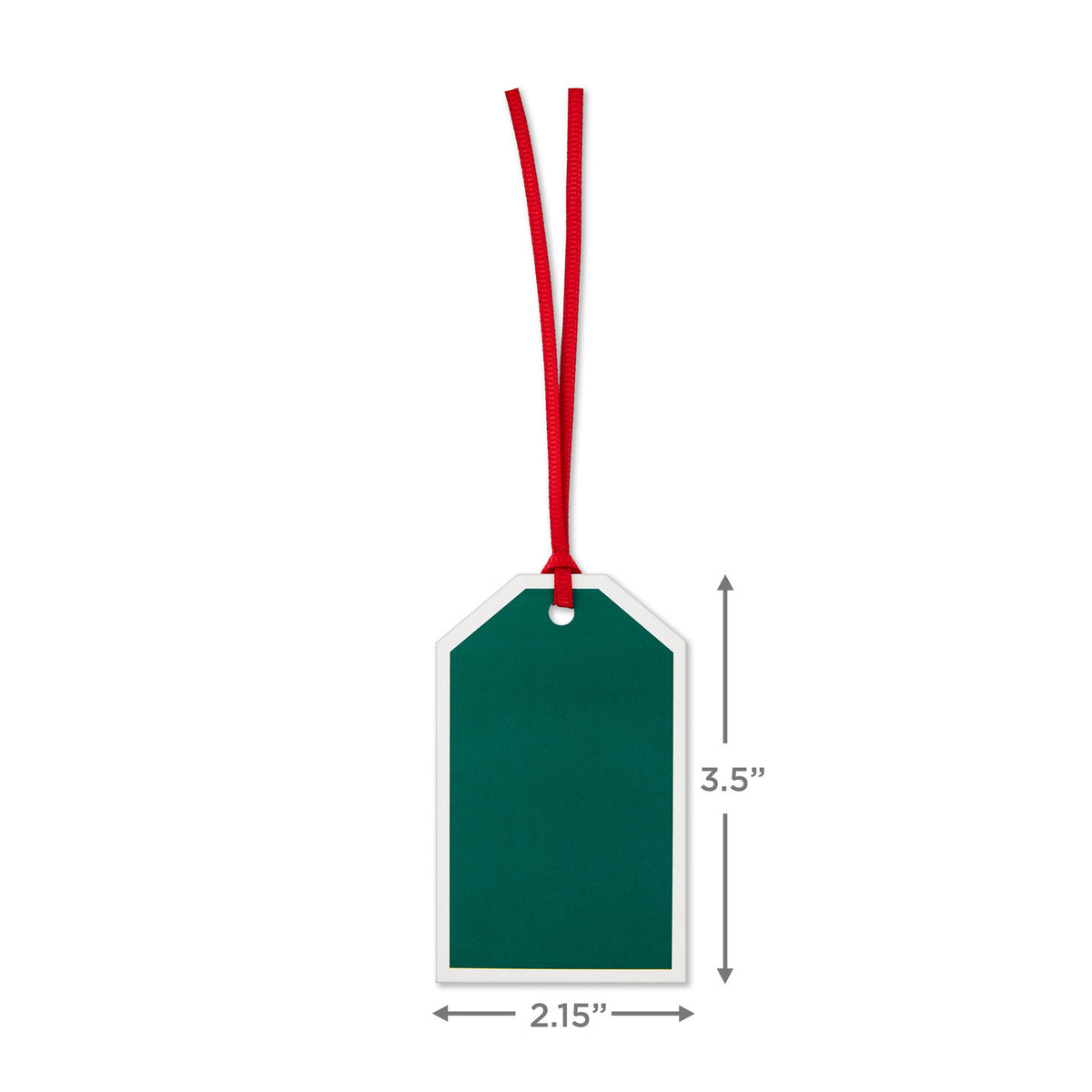 Hallmark Assorted Solid Designs With Borders Christmas Gift Tags, Pack of 8