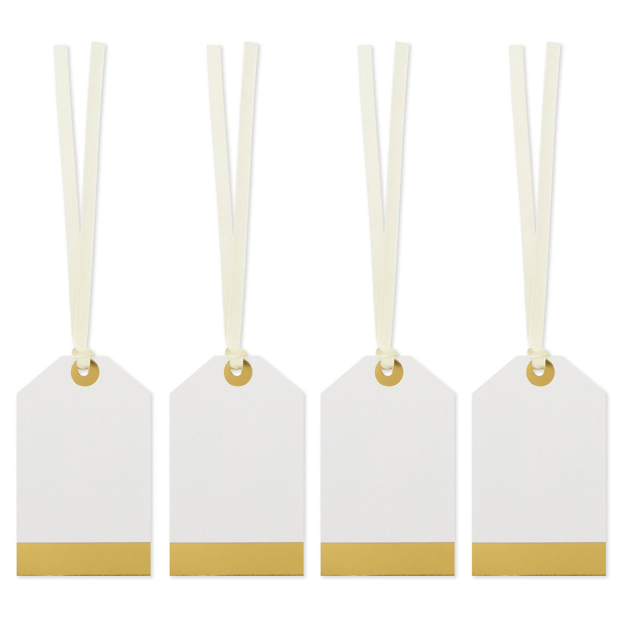 Hallmark White and Gold 4-Pack Holiday Gift Tags