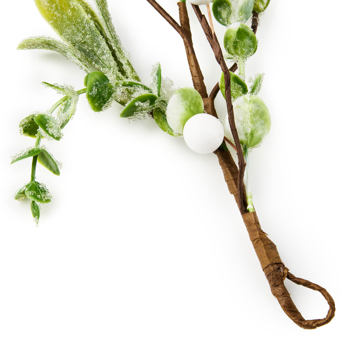 Hallmark Frosted Leaves and White Berries Christmas Gift Trim
