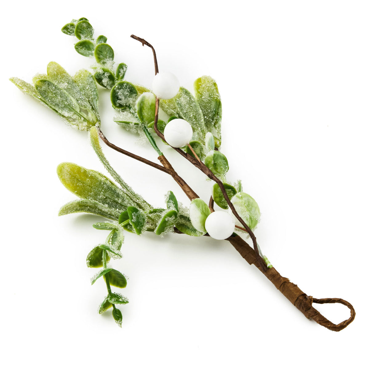 Hallmark Frosted Leaves and White Berries Christmas Gift Trim