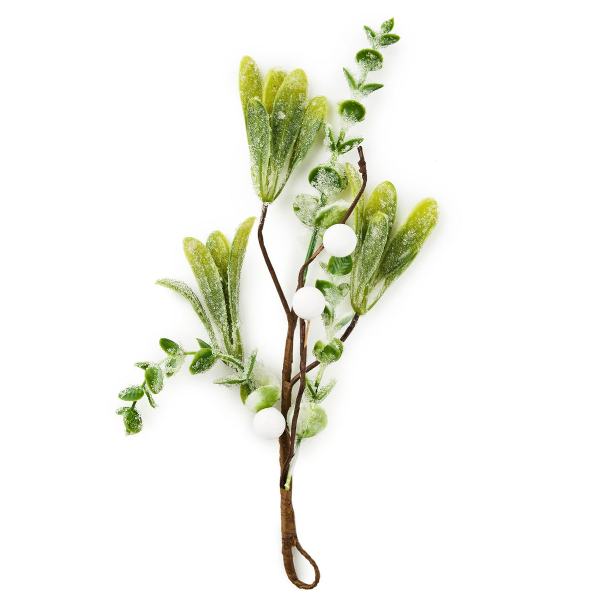 Hallmark Frosted Leaves and White Berries Christmas Gift Trim