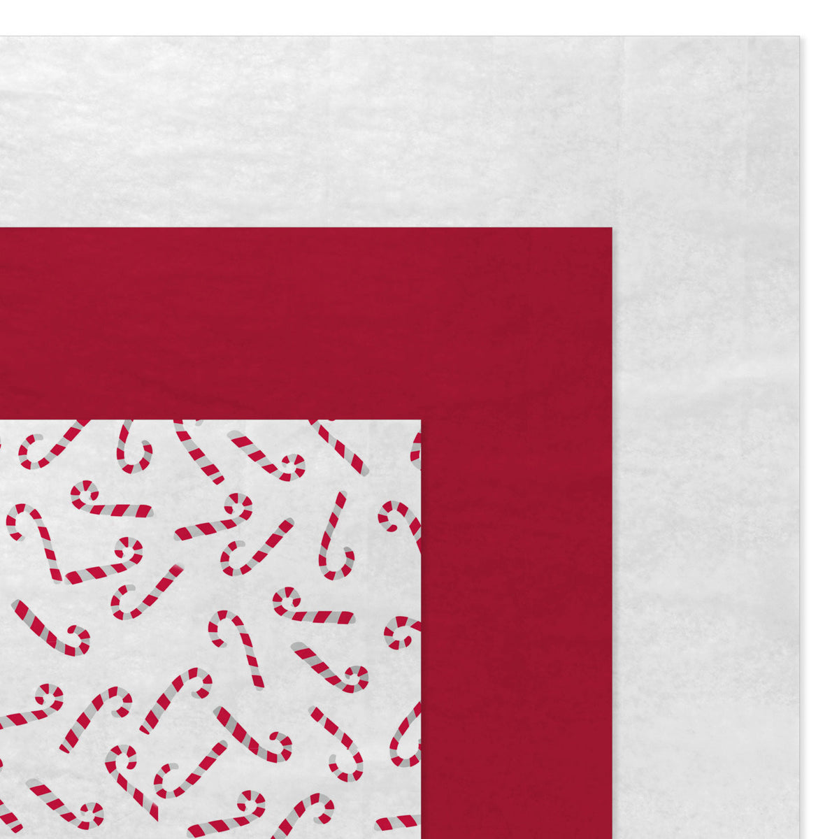 Hallmark Candy Canes/Red/White 3-Pack Assortment Christmas Tissue Paper, 30 sheets