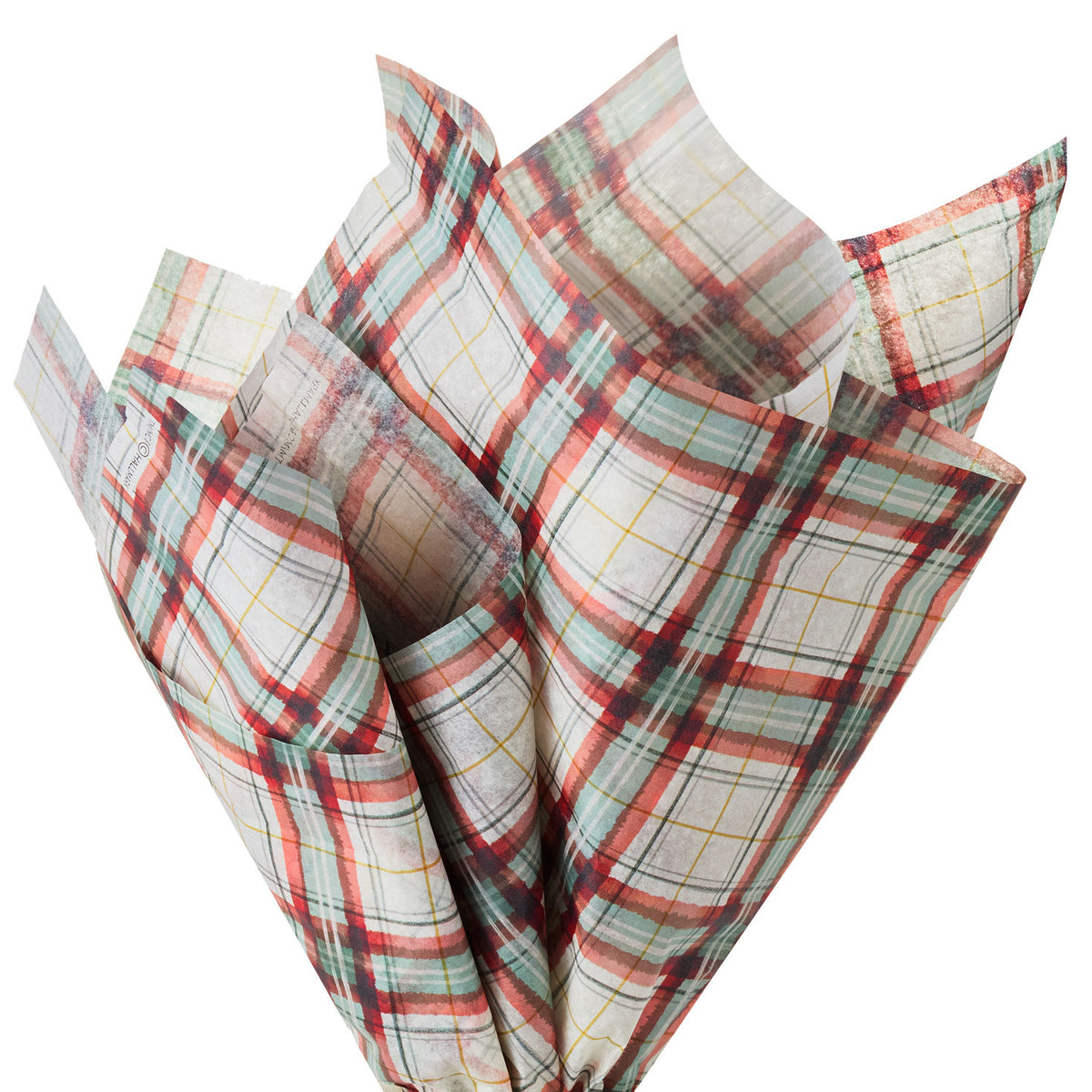 Hallmark Cinnamon-Scented Red Plaid Holiday Tissue Paper, 4 sheets