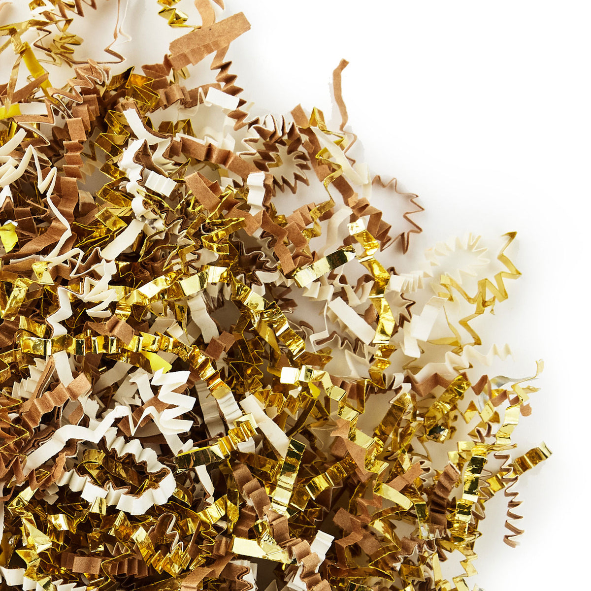 Hallmark Gold, White and Kraft Christmas Shredded Paper, 1.5 oz.