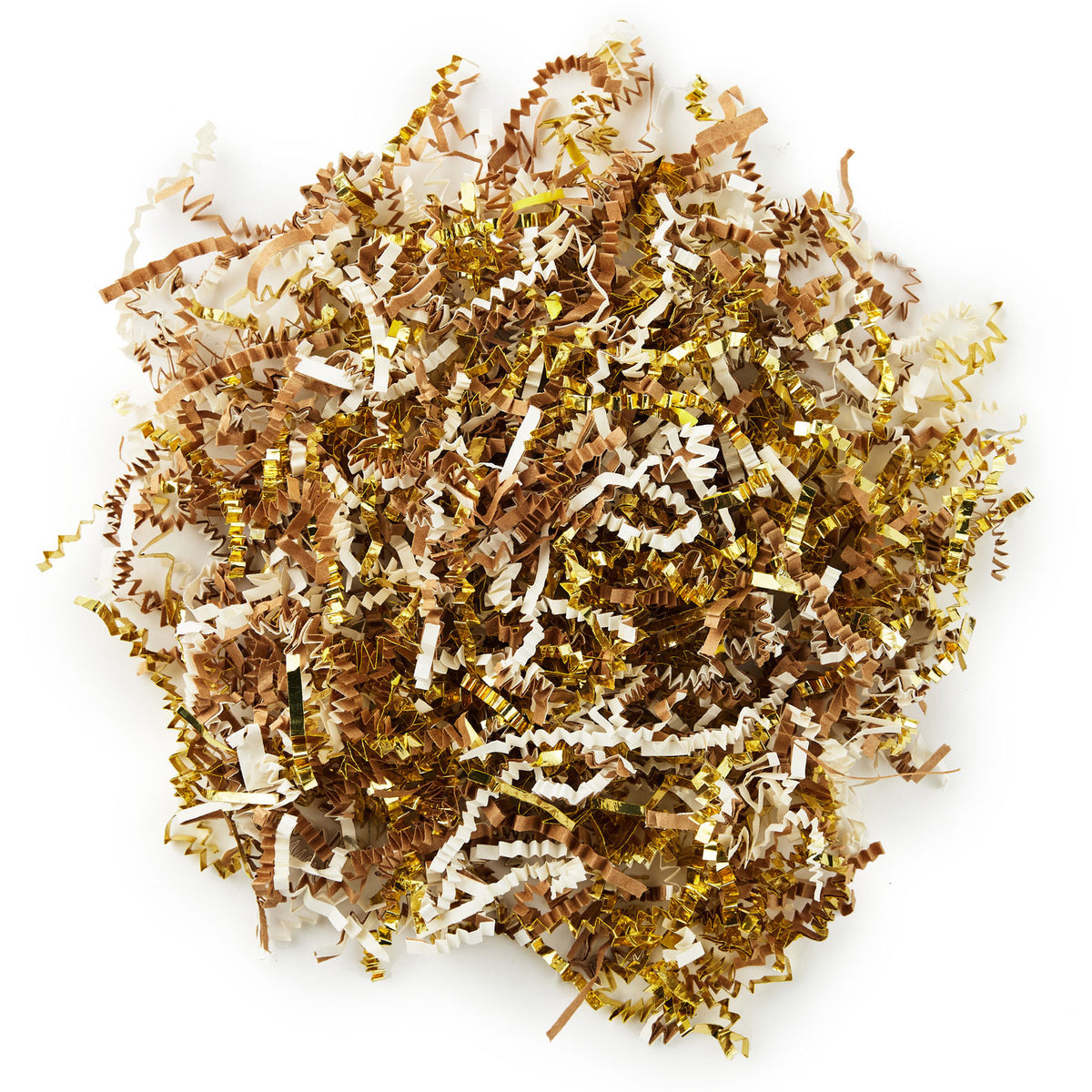 Hallmark Gold, White and Kraft Christmas Shredded Paper, 1.5 oz.