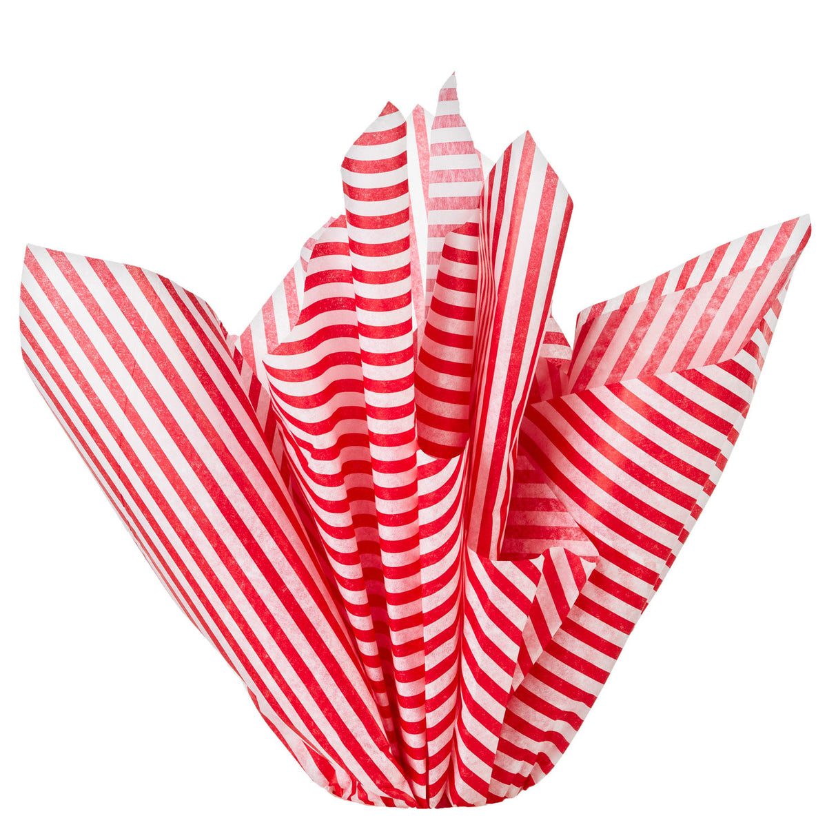 Hallmark Red and White Diagonal Stripes Christmas Tissue Paper, 6 sheets