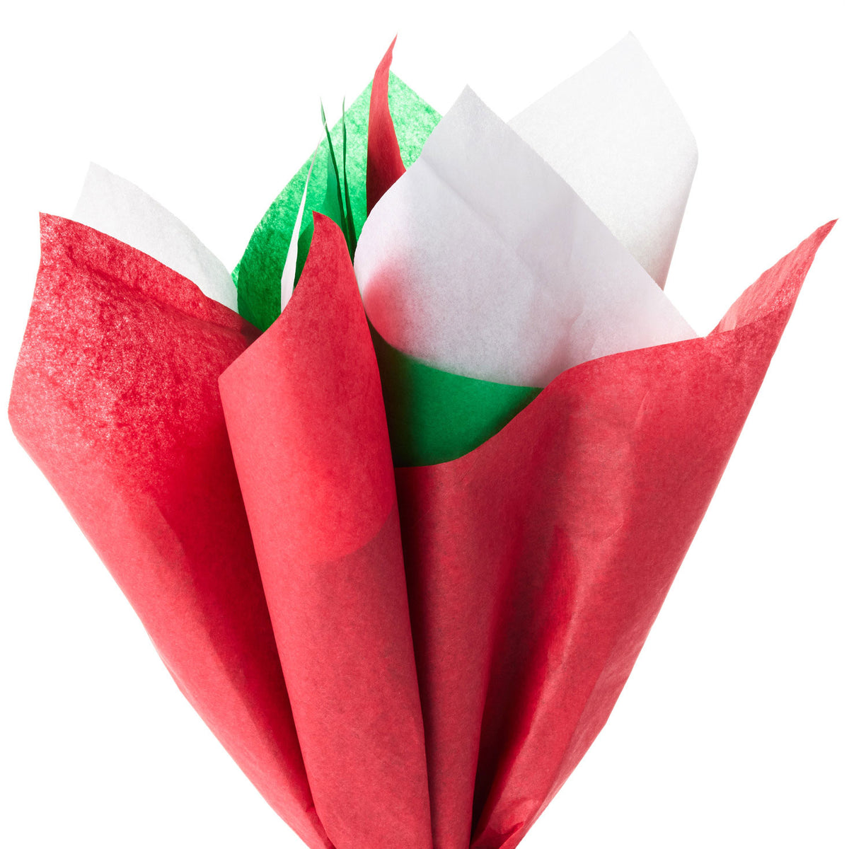 Hallmark Solid Red, Green, White Christmas Tissue Paper, 30 sheets