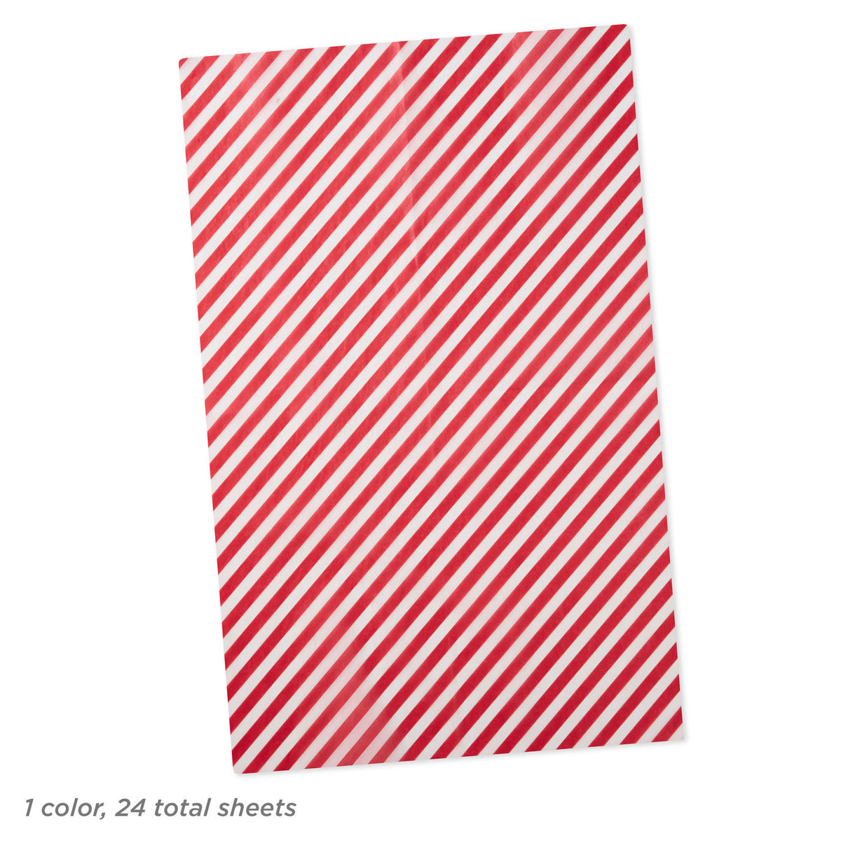 Hallmark Red and White Stripes Christmas Food-Safe Wrap, 24 sheets